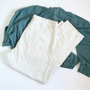 Land’s End cream colored jeans sz 16